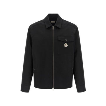 Moncler Logo Patch Zip-Up Shirt Jacket Black 2F000 23 57448 999 158346419 [P]