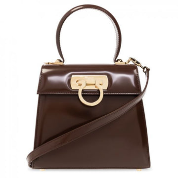 Salvatore Ferragamo Gancini Top Handle Kelly Bag Small 149148543 [P]
