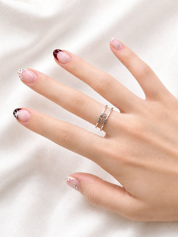 Gucci Interlocking G Thin Open Band Ring Silver 158495097 [P]