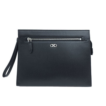 Salvatore Ferragamo Gancini Handstrap Clutch Bag Black 159875828 [P]
