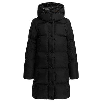 MONCLER ロゴパッチロングダウンジャケット ブラック 1C000 20 539ZD 99B 148772605 [P]