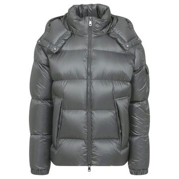 MONCLER Couyere gesteppte Jacke mit Logo-Patch grau 1A001 58 597XQ 905 146793845 [P]