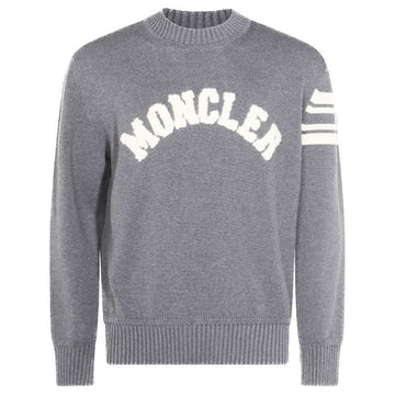 MONCLER Wolle mit Buchstabenlogo-Patch Grau 9C000 09 M1367 930 146793843 [P]