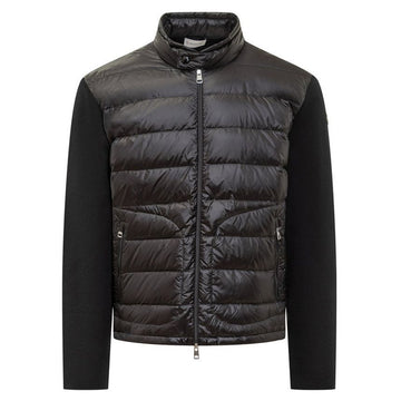 MONCLER モンクレール 25SS ロゴパッチ ニットミックス パディングジャケット ブラック 9B000 16 M1131 999 139865461 [P]