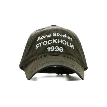 Acne Studios Logo Embroidered Baseball Cap Faded Black 159879760 [P]