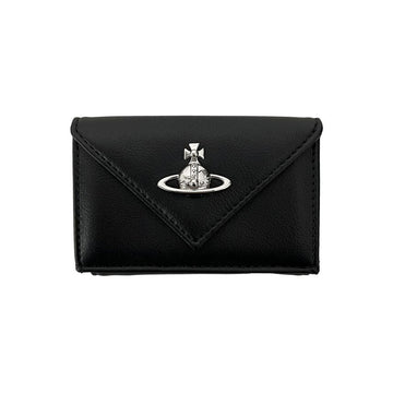 Vivienne Westwood ORB Logo Envelope Smooth Leather Wallet Black 5115002EW S0026 N401 159879783 [P]