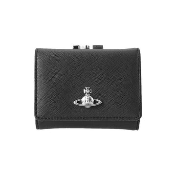 Vivienne Westwood ORB Logo Small Frame Polyurethane Leather Wallet Black 5115002MW S0021 N401 159879782 [P]