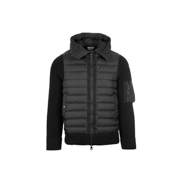 MONCLER Mix Strick-Paddingjacke mit Logo-Patch Schwarz 159879798 [P]