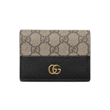 Gucci Bi-color Card Holder Black Beige 658610 AAE5E 1069 159879842 [P]