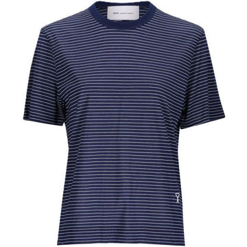 AMI Striped Cotton Tee 158210653 [P]