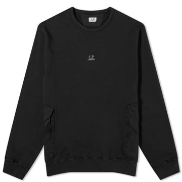 CP COMPANY Baumwollfleece Misch-Pocket Sweatshirt 16CMSS248A 110039M 999 115552139 [P]