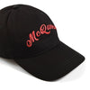 Alexander McQueen Embroidered Logo Leather Strap Baseball Cap Black 147904750 [P]