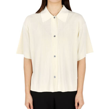 Studio Nicholson Women's Collar Neck Cropped Knit (Ivory) CEDRUS SNW 1073 54759413 [P]