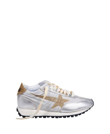 Golden Goose Silver Ripstop Nylon Upper Gold Star Marathon Sneakers 156799350 [P]
