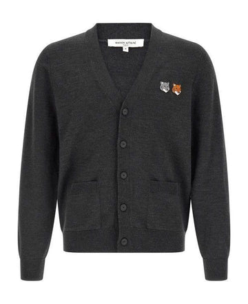MAISON KITSUNE ダブルフォックスヘッドレギュラーカーディガン 156801278 [P]