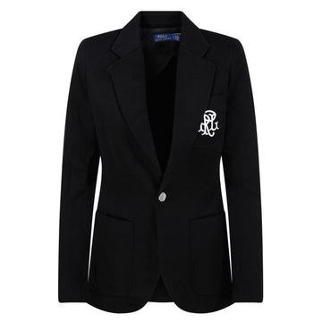 POLO RALPH LAUREN Blazerjacke mit goldenen Knöpfen und Logo-Stickerei Schwarz 211795348 001 159882837 [P]