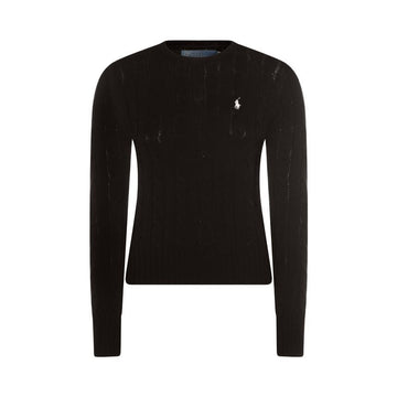 POLO RALPH LAUREN 26SS Damen Pony Stickerei Strickpullover Schwarz 211971869 006 159882840 [P]