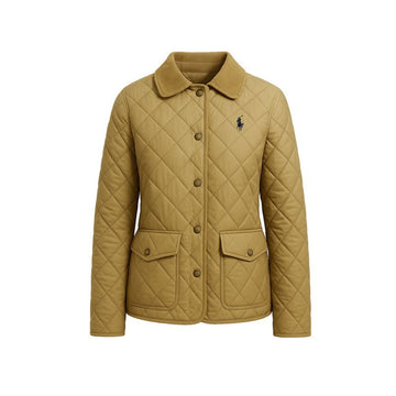 POLO RALPH LAUREN Diamantsteppjacke mit Pony-Stickerei in Khaki Beige 159882848 [P]