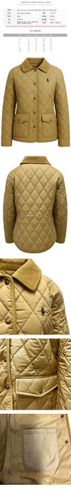 POLO RALPH LAUREN Diamantsteppjacke mit Pony-Stickerei in Khaki Beige 159882848 [P]