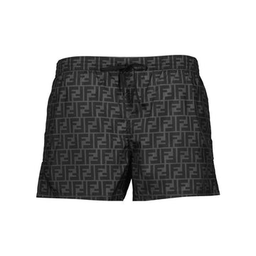 Fendi Fabric Swim Shorts Black Dark Gray FXB077 A79F F0P9B 159882906 [P]