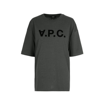 APC Velvet Logo Ample T-shirt Washed Black 159882945 [P]