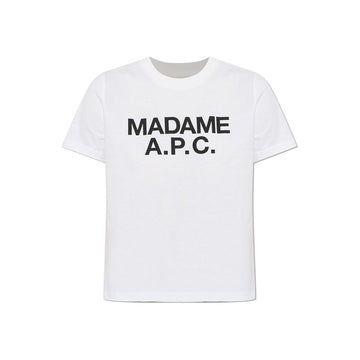 APC Logo Druck Crop T-Shirt Weiß 26SS F26559 AAB 159882951 [P]