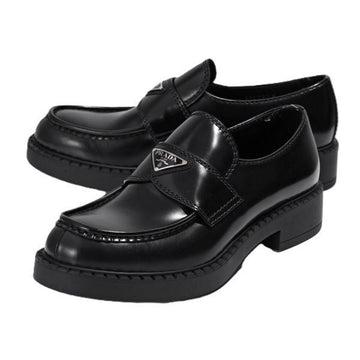 PRADA チョコレートブラシレザー ローファー 75837678 [P]