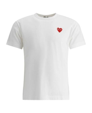 COMME DES GARCONS 赤いハートワッペン半袖Tシャツ AX T108 051 2 151055091 [P]