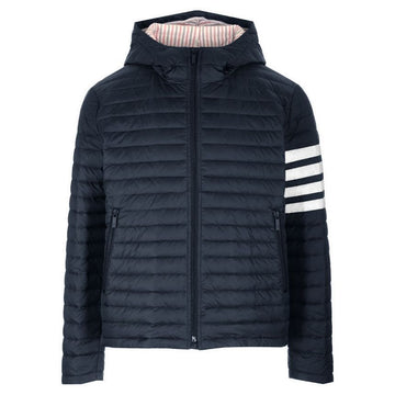 THOM BROWNE Daunenfeld-Hoodie-Padding-Jacke Navy MJD022X 05411 415 127514628 [P]