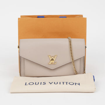 Louis Vuitton Women's Leather Chain Pochette Shoulder Crossbody Gray 158857317 [P]