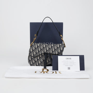 DIOR Oblique Jacquard Satteltasche Blau 159541619 [P]