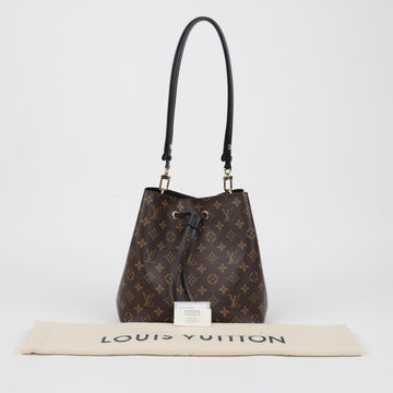 LOUIS VUITTON Monogram Canvas Bucket Shoulder Bag Schwarz 159541752 [P]