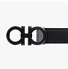 SALVATORE FERRAGAMO ベルト ミッドナイト ブルーブラック リバーシブル メンズベルト 127388070 [P]