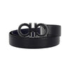 SALVATORE FERRAGAMO ベルト ミッドナイト ブルーブラック リバーシブル メンズベルト 127388070 [P]