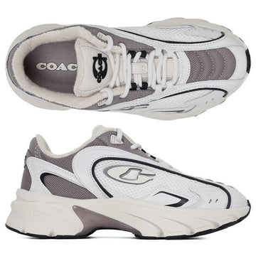 Coach Light Gray Multi Bolt Speed Runner Sneakers 159886118 [P]