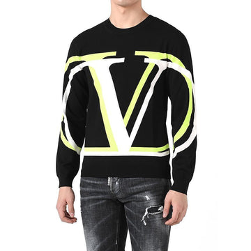 Valentino Jacquard V Logo Knit Black UV3KC10J 6MS PM6 150405021 [P]