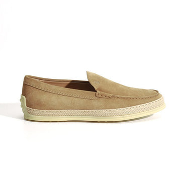 Tods Suede Espadrille Loafer Beige 146926427 [P]