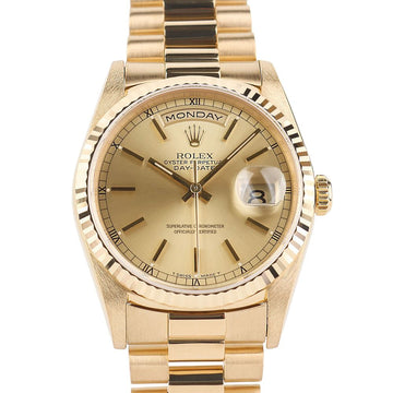 Rolex Day-Date 36 Gold Case Bar Index Men's Watch (Warranty) 37643-1 159887331 [P]