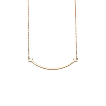 Tiffany & Co Rose Gold T Smile Small Pendant Necklace 35189432 159887346 [P]