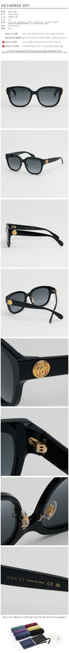 GUCCI Sonnenbrille GG1409SK Klassische Mode Hornbrille Herren Asiatische Passform 126840893 [P]