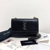 SAINT LAURENT Mini-Chain-Crossbody- und Schultertasche Schwarz mit Silberbeschlag (452157) 159888105 [P]