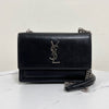 SAINT LAURENT Mini-Chain-Crossbody- und Schultertasche Schwarz mit Silberbeschlag (452157) 159888105 [P]