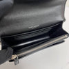 SAINT LAURENT Mini-Chain-Crossbody- und Schultertasche Schwarz mit Silberbeschlag (452157) 159888105 [P]