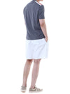 Brunello Cucinelli Tennis Logo Patch Elastic Waist Half Shorts (White) 157913520 [P]