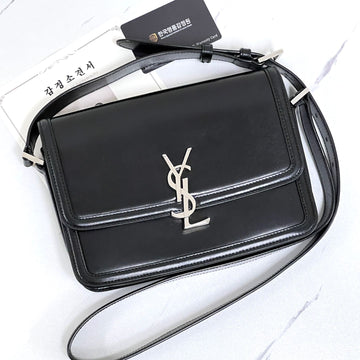 Saint Laurent Sofrino Satchel Shoulder Bag Medium Black 711039 159888146 [P]