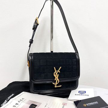 Saint Laurent Suede Satchel Shoulder Bag Small (739139) 159888182 [P]
