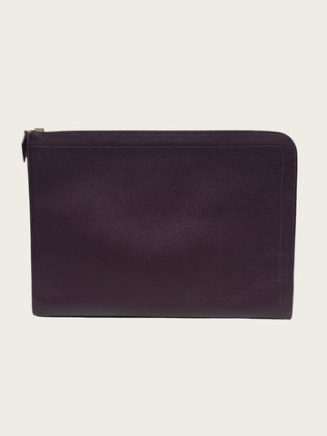 HERMES Burgunder Evercolor Tablet Clutch 38 159888922 [P]