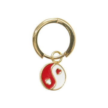 WILHELMINA GARCIA レッド陰陽ドロップイヤリング YY007-RED 152739564 [P]