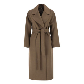 MAXMARA バージンウールローブコート ダークウッド 2619011091 098 153212600 [P]