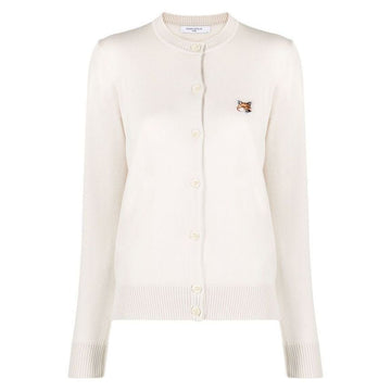 Maison Kitsune Fox Head Cardigan Ecru 32409264 [P]